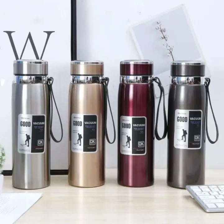 Premium 1000ml Stainless Steel Water Bottle – Leakproof Insulated Water Flask (Random Color)