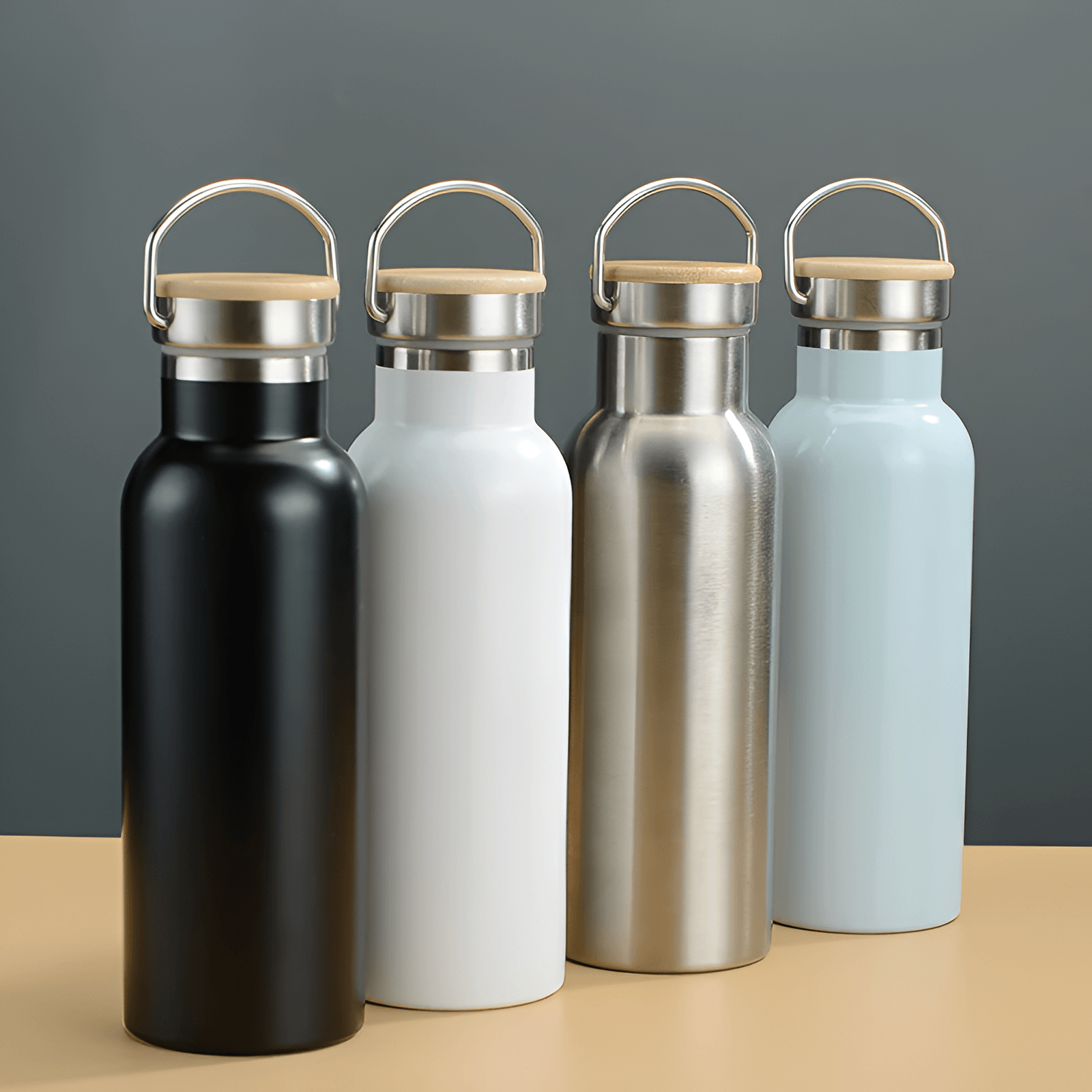 Premium Hot & Cold Vacuum Insulated Bottle with Handle Lid – stylish, durable, leak-proof design with multiple color options, perfect for keeping beverages hot or cold for hours